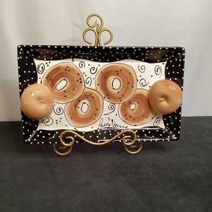 Ceramic Bagel Tray